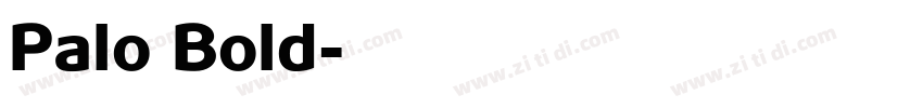 Palo Bold字体转换